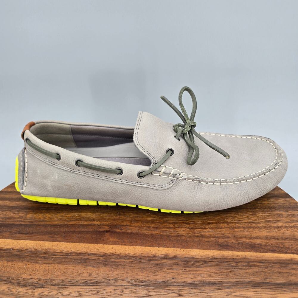 Cole Haan Zerogrand Shoes Mens 11 M Gray Leather Camp Moc Drving Loafers Comfort